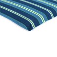 thumbnail image 4 of Jordan Manufacturing 44" x 21" Sullivan Vivid Blue Stripe Rectangular Outdoor Chair Cushion with Ties and Hanger Loop, 4 of 12
