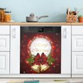 thumbnail image 5 of Coolnut Christmas Bell Bow and Snowflakes Dishwasher Magnet Cover 23"Wx26"H , Farmhouse Kitchen Dishwasher Cover Magnetic Appliance Covers Door Stickers for Kitchen Home Cabinet Decals, 5 of 6
