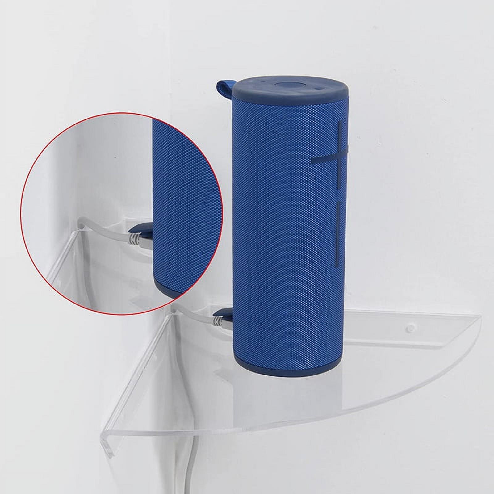 4Pcs Acrylic Corner Shelf Floating Wall Storage Shelf Display Speaker Organizer Bedroom Holder,Clear