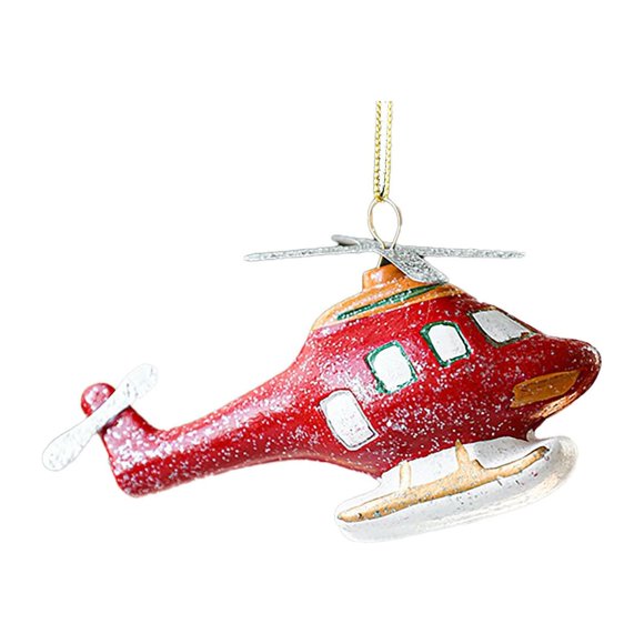Binwennn Christmas Christmas Tree Red And White Helicopter Donut Decoration Small Pendant Garland for Decorating Window Decorations Hanging Christmas Ornament Tear Drop Vintage 12 Days of Christmas