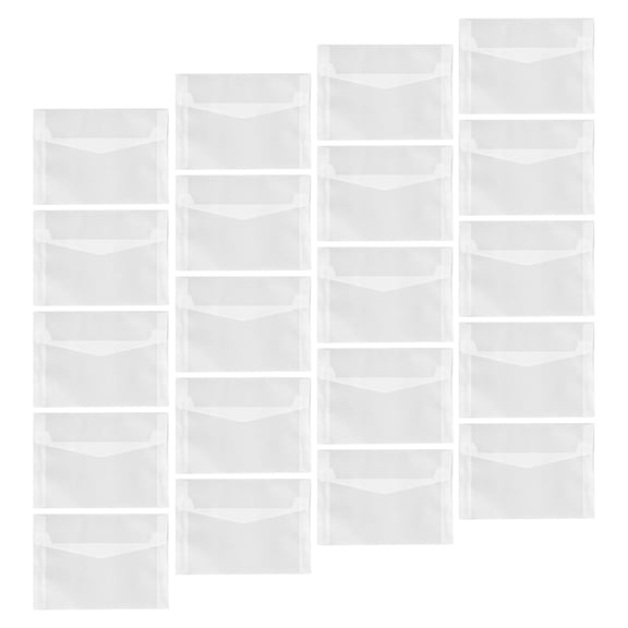 jojofuny 20Pcs Clear Multi Function Envelopes for Party Cards and Festival Letter Storage