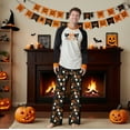 thumbnail image 6 of Halloween Pajama Set Long Sleeves and Pants Two-Piece Set Holiday Pajamas Cute Pumpkin Ghost Spider Skull Print Pajamas Pajamas Unisex Couple Outfit Family Pajamas,Man XXL, 6 of 6