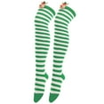 thumbnail image 4 of Calcetines hasta la rodilla de tubo largo de Navidad para mujer, liga a rayas, accesorios bonitos, fiesta de Navidad Fridja  nalpqowj28142, 4 of 5