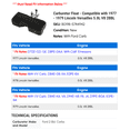 thumbnail image 2 of Carburetor Float - Compatible with 1977 - 1979 Lincoln Versailles 5.0L V8 2BBL 1978, 2 of 2