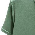 thumbnail image 5 of ShomPort Two Piece Outfits for Women Pajamas Sets Short Sleeve T-Shirts Wide Leg Long Pants Sets Sleepwear (Army Green 9), 5 of 6