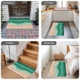 thumbnail image 6 of Geometric Green Door Mat&nbsp;Indoor Outdoor Entrance,Non Slip Rug for Kitchen Bathroom Entryway Rug,Ocean Wave Stripes Modern Abstract Beach Washable Doormat Floor Mat for Office 20x31.5 Inch, 6 of 8