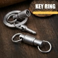 thumbnail image 6 of harmtty Key Holder Good Weight Capacity Quick Release Corrosion Resistant Rust-proof 360-Degree Rotating Store Keys Titanium Alloy Car Key Waist Belt Quick Buckle Keychain for Home,Silver, 6 of 7