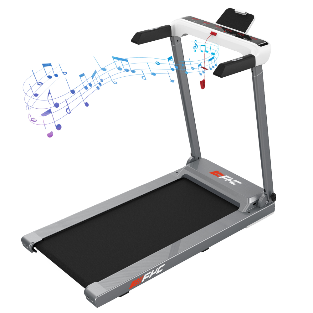 2 in 1 Folding Treadmill with Dual Display, 2.5HP Superfit Under Desk