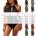 thumbnail image 3 of Guieoi Swimsuits for Women Plus Size Solid Color Strappy Cutout Backless Tie-Front One-Piece Swimsuit with Pads Red M, 3 of 5