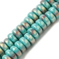 thumbnail image 1 of Handmade Polymer Clay Beads Strands with Glitter Powder Rondelle Dark Turquoise 7~7.5x3~3.5mm Hole: 1.6mm about 116~118pcs/strand 15.55~15.94''(39.5~40.5cm), 1 of 4