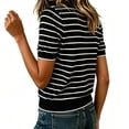 thumbnail image 4 of Acaics Women's Short-Sleeve Classic V-Neck Collared Casual Polo Sweater Tops Versatile Pullovers for Formal and Everyday Wear, 4 of 5