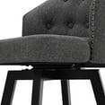 thumbnail image 6 of Dycanpo 26" Tall Counter Height Bar Stools with Swivel Backs Dining Chair Fabric for Home, Dark Grey, 6 of 12