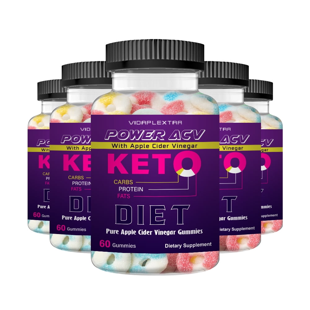 (5 Pack) Power ACV Gummies Power Apple Cider Vinegar Keto Diet