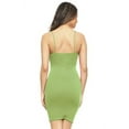 thumbnail image 4 of Lady's Solid Seamless Long Strapless Cami Top or Dress, Apple Green, 4 of 5