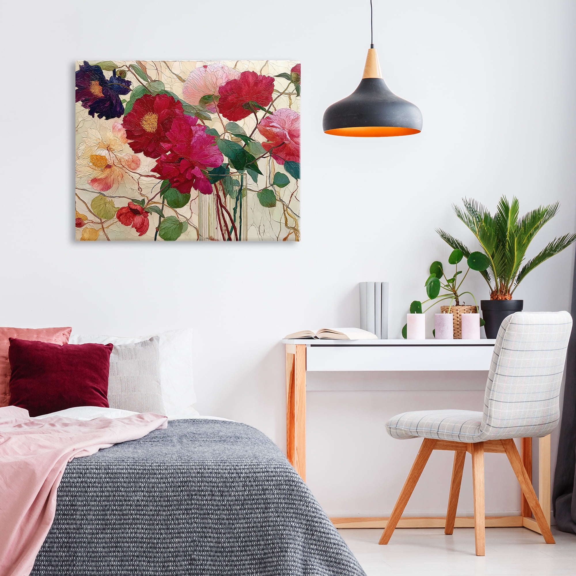 Haiku Flower Vase Canvas Wall Art, design by Annabelle Hall