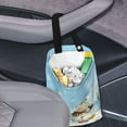 thumbnail image 3 of Yuyamidu Snowman Car Trash Bag Xmas Tree Car Trash Can Organizer Decor Accessories Christmas Auto Garbage Bag for Front Seat Back Seat Blue Car Waste Bag, 3 of 7