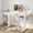 White, variant on INNOVAR 48" Electric Standing Desk - Adjustable Height Stand up Home Office Desk, Sit to Stand Desk with Splice Board, Rustic Brown Computer Table for Corner Small Space