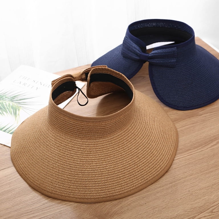 Foldable Wide Brim Straw Sun Hat with Chin Strap UPF 50+ Chin Strap Gardening Hats For Women Foldable Summer Hat  main image 2