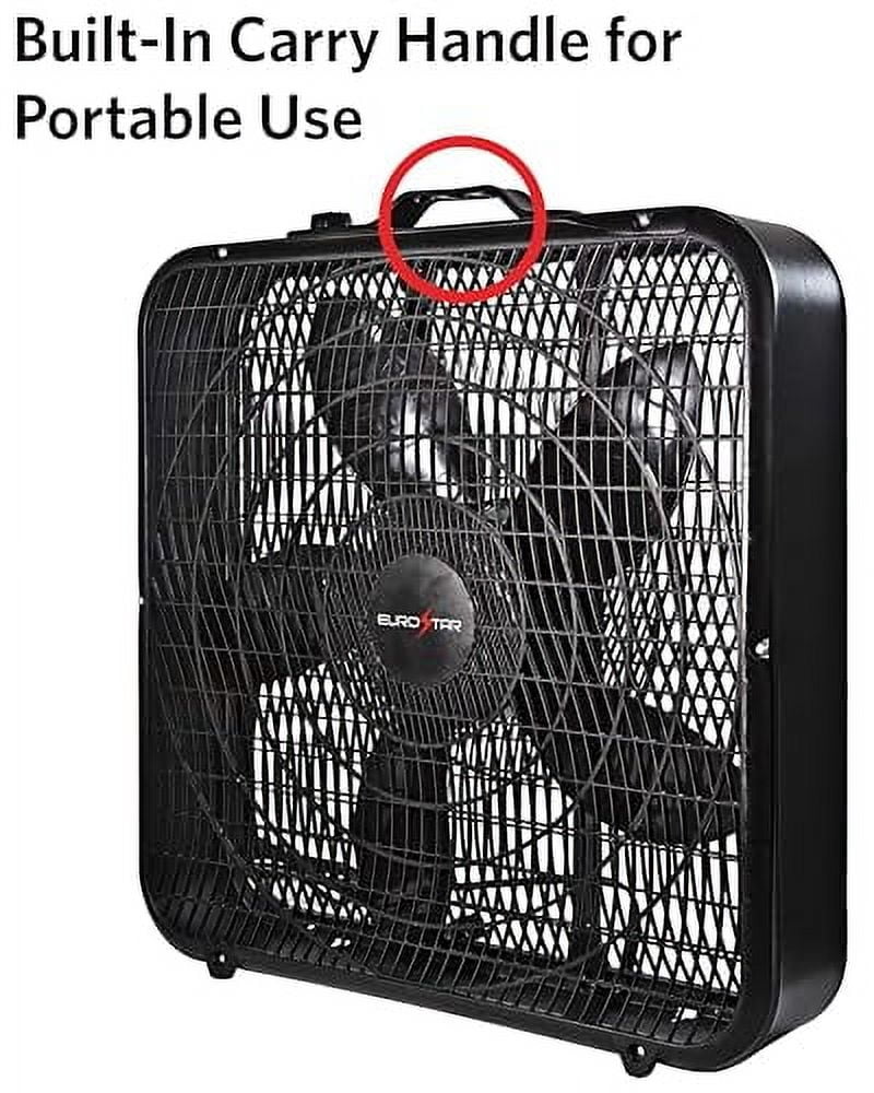 EUROSTAR FBF22BK 20" Box Fan, Black