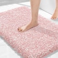 thumbnail image 1 of Alfombra de baño Yimobra, ultrasuave, absorbente de agua, 80 x 50 cm, color rosa claro, 1 of 9