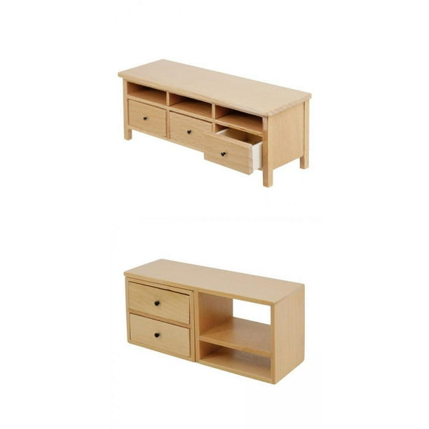 Mueble de televisión en miniatura,Mueble de tv casa de muñecas muebles accesorios modelo,Casa de Muñecas Diy Mini Muebles Modelo Salón,Accesorios de gabinete de TV de casa de muñecas a perfke Mueble de televisión en miniatura