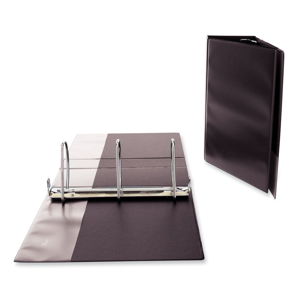 Universal UNV20998 11 in. x 8.5 in. 5 in. Capacity 3 Rings Slant-Ring View Binder - Black