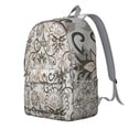 thumbnail image 2 of Unisex Zipper Boho Backpack, Bohemian Chic Print Bag with Front Pocket, Lightweight Rucksack for School University Work Commute, Great Gift, 2 of 5