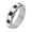 Silver, variant on Women Stainless Steel Black White Checkerboard Spinner Fidget Ring Polished Rotating Statement Band Silver Size 6