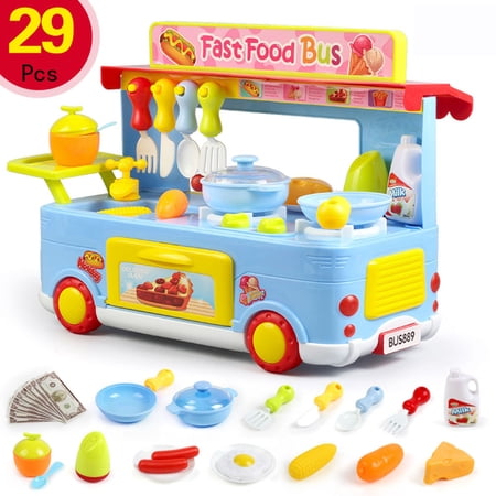 29Pcs Children s Campus Fast Food Bus Cooking Pretend Role-playing Toy Set price history on PriceWatchPro