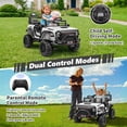 thumbnail image 5 of Farmdex 4WD 24V Ride on Toys with Remote Control, 2 XL Seaters, 9AH Electric Battery Powered Toys Car w/ 4 Wheels Spring Suspension, Bluetooth Music, LED Lights, 3 Speeds, White, 5 of 11
