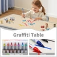 thumbnail image 2 of Adjustable Kids Table, Arts and Crafts Child Table with Graffiti Desktop, 7 Level Height Adjustable Children Table for Ages 3-8, Easy to Wipe Toddler Desk for Classrooms/Daycares/Homes, 2 of 6