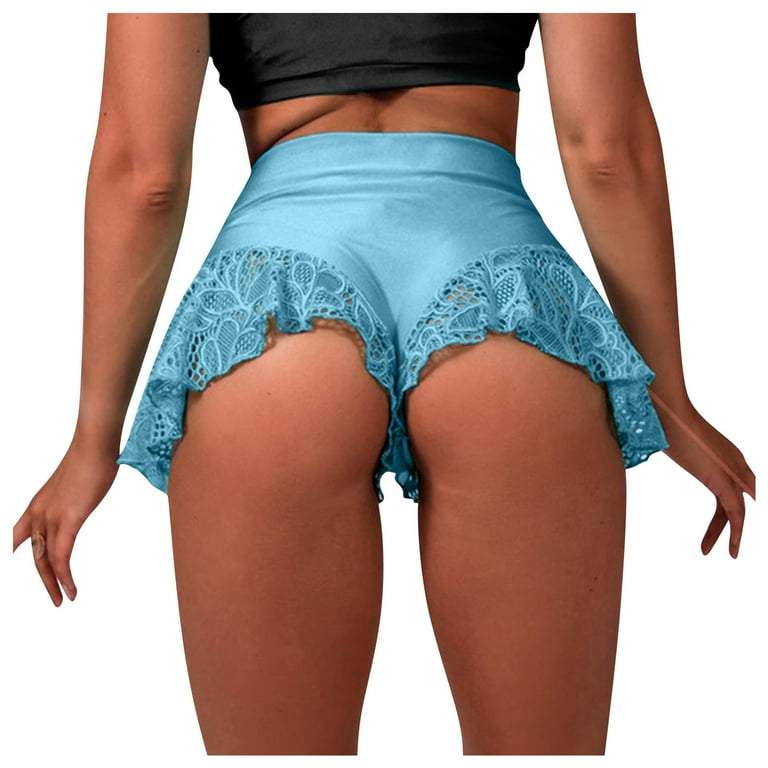 Women Sexy MiNi Sports Shorts Hot Pants Yoga Gym Shorts Butt Lift Scrunch  Bottom