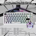 thumbnail image 4 of ATTACK SHARK X82PRO HE Magnetic Keyboard With C01Ultra RGB Light Coiled Cable, 75% Wireless Rapid Trigger Keyboard Supporting 8KHz Connectivity with 0.01mm Precision &Adjustable Actuation Points, 4 of 9