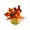 B, variant on Fall Artificial Pumpkins Ornament, Realistic Foam Pumpkin w/ Maple Leaf, Red Berries & Fake Flowers Decor, Halloween Thanksgiving Home Office Decoration, Table Centerpiece, Yellow & Orange, C