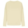 thumbnail image 5 of Atogsazn Women's Plus Size Sweatshirt Casual Crewneck Long Sleeve Sweatshirts Pullover Tops Outfit Trendy Beige XXL Fashion, 5 of 6