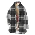 thumbnail image 5 of Gamivast Flannel Fleece Jackets Women Lightweight Button Down Lapel Collar Coats with Pockets Work Outdoor Long Sleeve Long Outerwear Fall Fashion Clothes, 5 of 5