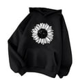 thumbnail image 2 of Vedolay Women T Shirts Casual Women's 2023 Long Sleeve Sweatshirts Casual Crewneck Loose Fit Pollover Hoodie Fall Cute Tops,Black XXL, 2 of 3