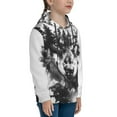 thumbnail image 3 of Daiia Majestic Wolf Landscape for Boys Fashion Hoodies & Sweatshirts with Kangaroo Pocket,Hooded Sweatshirt for Kid, Breathable& Moisture Wicking-Large, 3 of 6