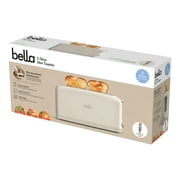 bella 2-Slice Slim Toaster with Extra Long Slot, 6 Setting Shade Control with Reheat & Cancel Buttons, Oatmilk