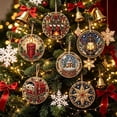 thumbnail image 6 of Christmas Diamond Art Kits for Adults, Hanging Ornaments for Christmas Tree Wooden DIY Painting Set, 6 of 6