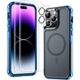 thumbnail image 1 of MOZOTER Funda magnética 6 en 1 para iPhone 15 Pro transparente, [Compatible con Magsafe] [Anti amarilleamiento] [Protectores de pantalla+Protectores de lente de cámara] Funda delgada a prueba de golpe, 1 of 4
