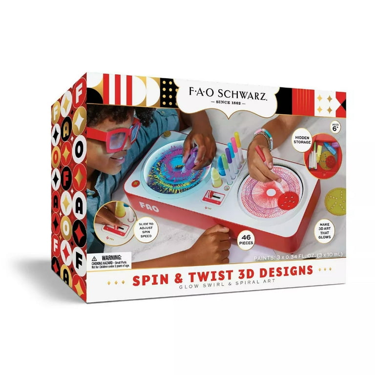 FAO Schwarz - Spin & Twist 3D Designs Glow Swirl & Spiral Kit - Age: 6  Years and up.