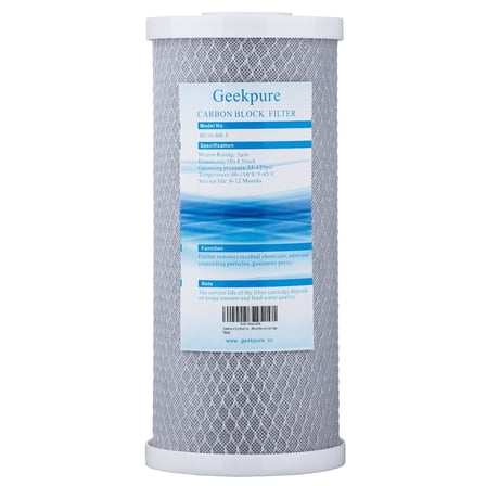 Geekpure Whole House Replacement Carbon Block Water Filter Cartridge -4.5"x 10"