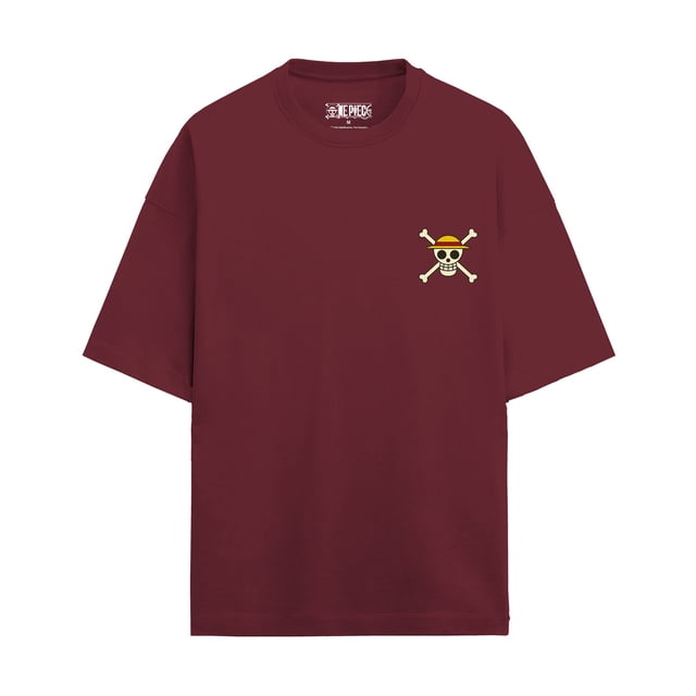 Playera One Piece para Hombre Manga corta Vino Talla M