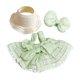 thumbnail image 3 of Vestido de muñeca,Vestido para muñecas de 15 cm con sombrero,lazo,accesorios para el cabello,Muñecas de moda de 17 cm,vestidos,trajes y ropa,Muñecas bebé Accesorios para niños Verde, 3 of 8