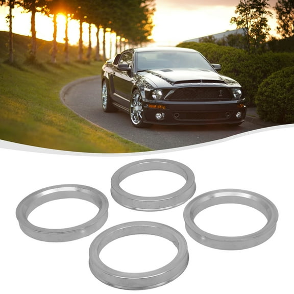 Tekuisi 4pcs Hub Centric Rings OD73.1mm ID60.1mm Silver Aluminum Alloy-4 Rings Heat Resistant Hub Center Ring Spacer Wheels Tires & Part