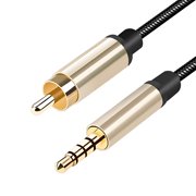 GJX Digital Coaxial Audio Video Cable, Gold Plated RCA to 3.5mm Stereo Cable