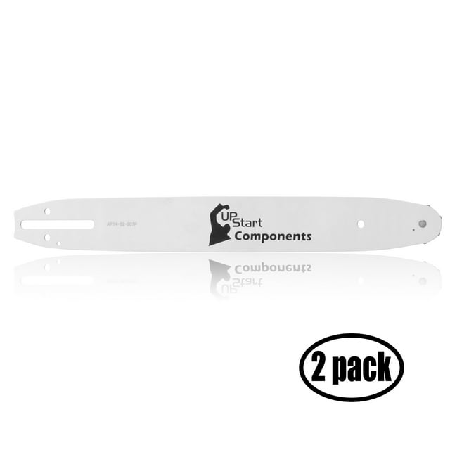 2 Pack Replacement 14" Single Rivet Chainsaw Guide Bar for Echo CS-310 Chainsaw (14" Length, 3/8" Pitch, 0.050" Gauge, 52 Drive Links, 7 Sprocket Nose Tooth)