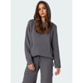thumbnail image 4 of Women'S Plush Long-Sleeved Trousers Two-Piece Home Wear Casual Suit, Sweater, Pants, Pajamas Set Grey L, 4 of 10