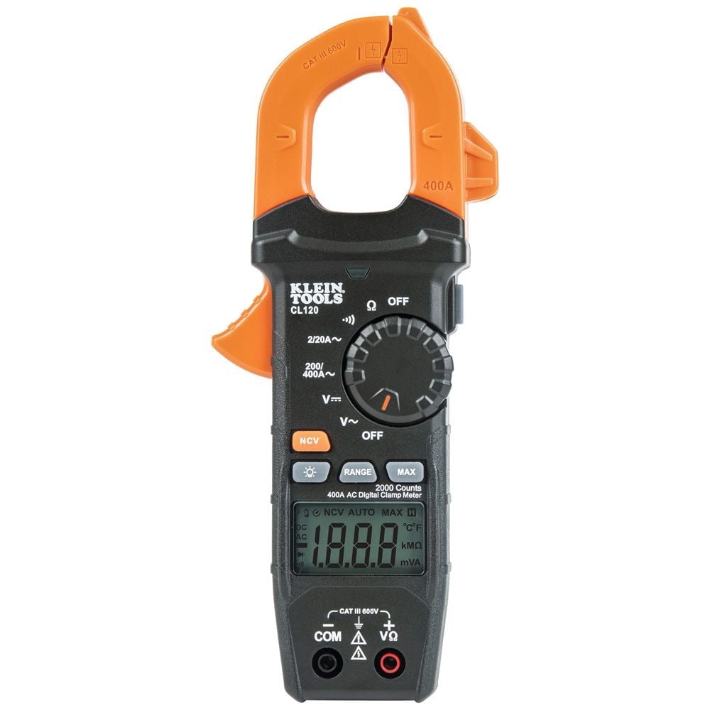 Klein Tools CL120 400 Amp AC Auto-Ranging Digital Clamp Meter